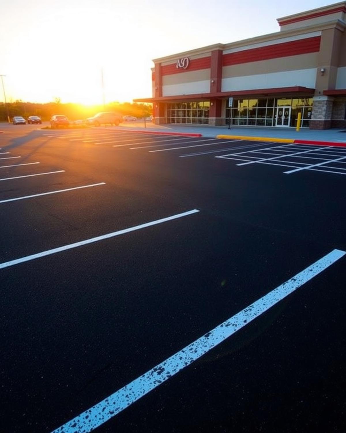 Commercial parking lot resurface
